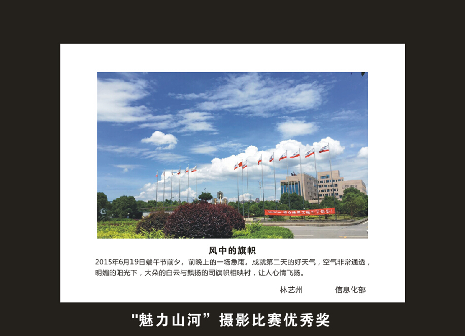 米兰平台-米兰(中国)
智能成立16周年司庆活动“魅力米兰平台-米兰(中国)
”摄影比赛优秀作品展